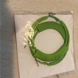 Green Hoop Earrings